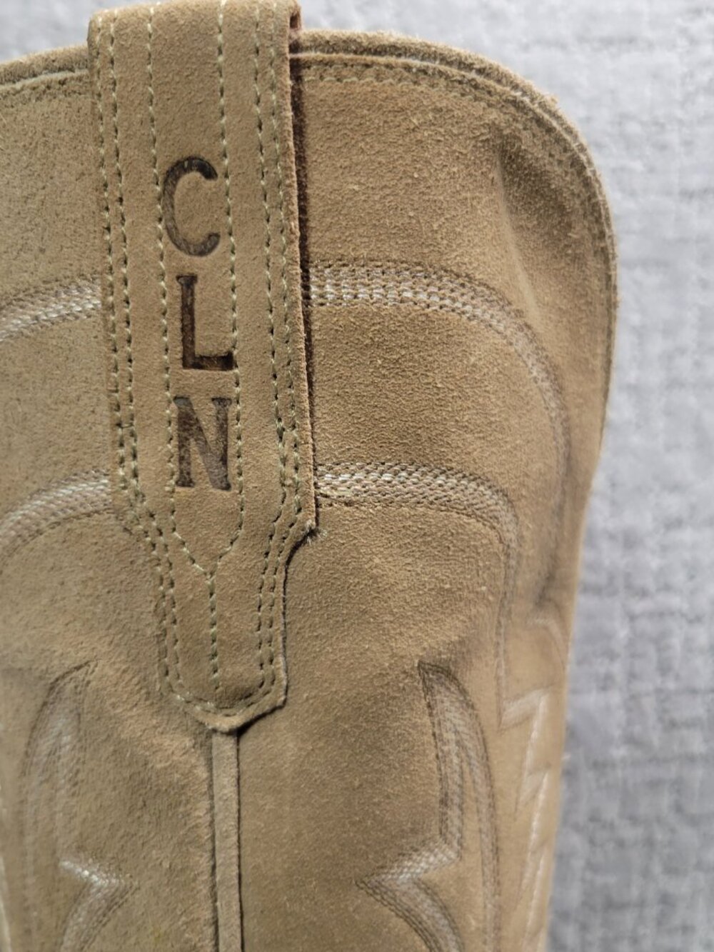 Tecovas The Abby Women's Size US 5B Driftwood Suede Cowgirl Boots. - Picture 3 of 13